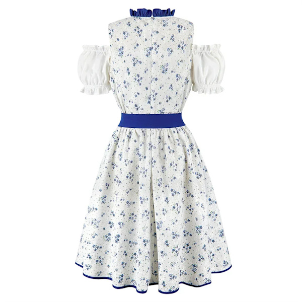 Damkläder för Oktoberfest, Bavarisk Dräkt för Vuxna, Halloween Cosplay Dräkter, Kvinnliga Ölkläder, Elegant Maskeradfestdräkt XS 32018--Blue