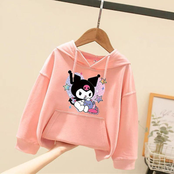 Sanrioed Plysch Anime Cinnamoroll Melodi Tecknad Barntröja Kawaii Baby Boy Girl Sweatshirt Pullover Rock Barn Kläder Present 140 BM-14LKOPP