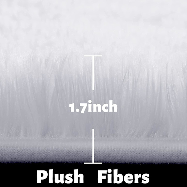 Sunrain Blush rund matta kompatibel med sovrum, fluffig rund matta 4'x4' kompatibel med barn Ro White 4*4 Feet