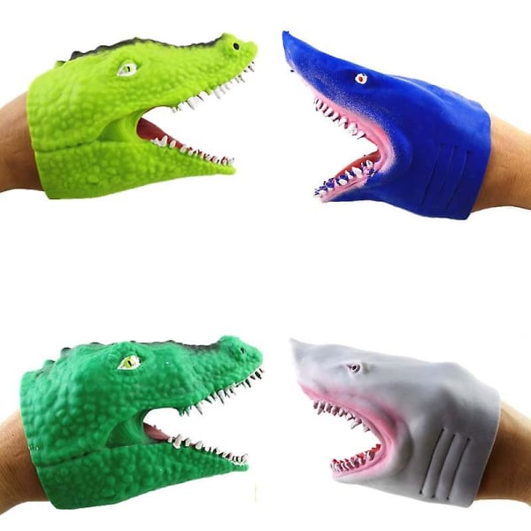 Simulering Krokodil Handdocka Tpr Mjuk plast Hajhandskar Rollspelsrekvisita Marindjur Handdocka Interaktiv leksak 1