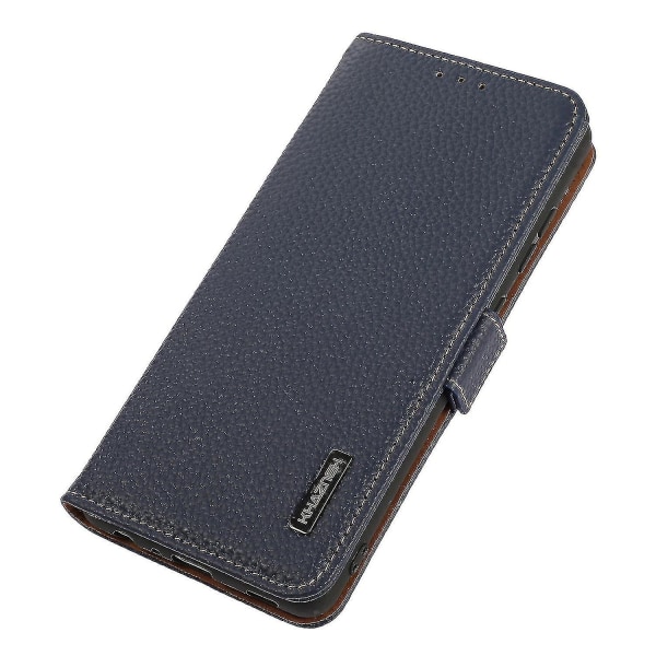 Khazneh för Sony Xperia 1 V phone case i äkta läder Rfid-blockering anti-scratch Flip Cover Stand-plånbok Blue