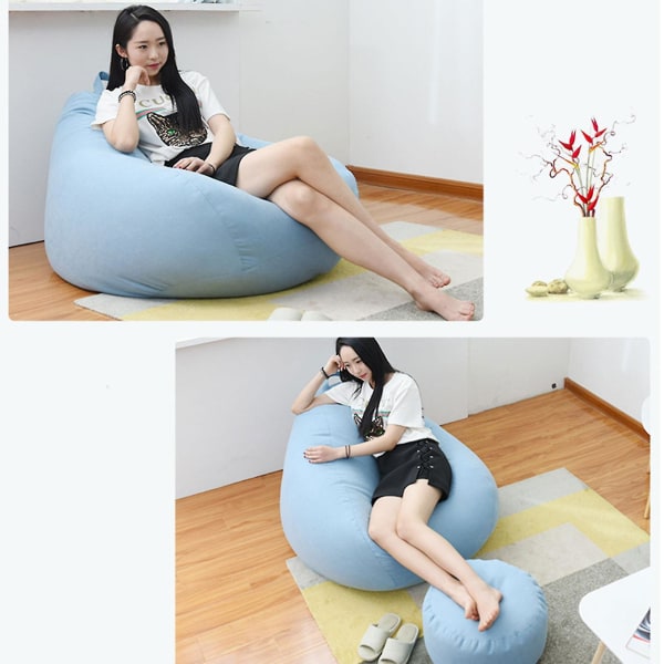 Inomhus utomhus Vuxna Bean Bag Gaming Stol Extra stor Beanbag Cover Pink M