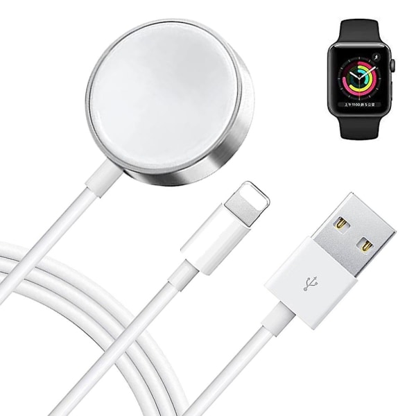 Trådlös laddningskabel för kompatibel med laddare Magnetisk laddningskabel till USB kabel, snabb och säker laddning Temperaturskyddsladdning metal Double line