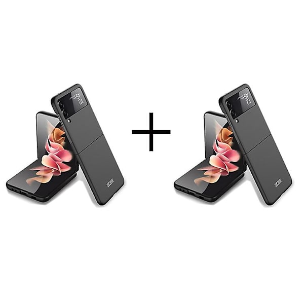 Phone case För Phone case För Samsung Galaxy Z Flip 3 5g Pc Phone case/flerfärgat Matt Phone case 2st Black Black