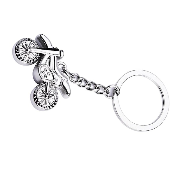 1st Trendig Motorcykel Nyckelring Offroad Motorcykel Metall Nyckelring Nyckelring Handväska Väska Hänge Dekor (silver) Silver none