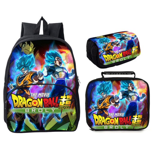 Dragon Ball Student Skolväska Tredelad Set 16 Inch Style 1