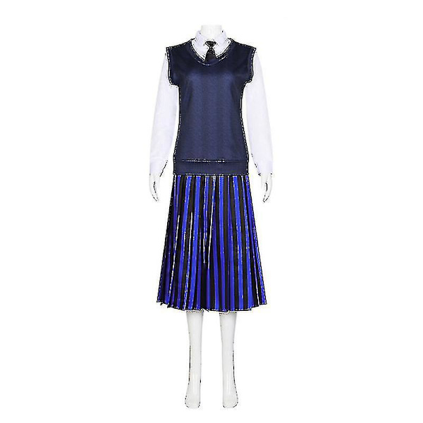 Onsdag Cosplay kostym Enid Sinclair klä upp för vuxna Barn Nevermore Academy School Uniform Halloween Carnival kostym Vest not included XS