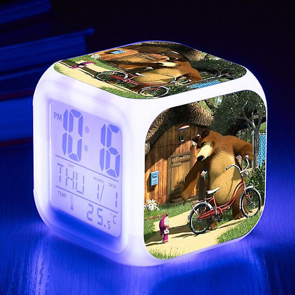 Masha And The Bear Alarm Clock Led Night Light Style M