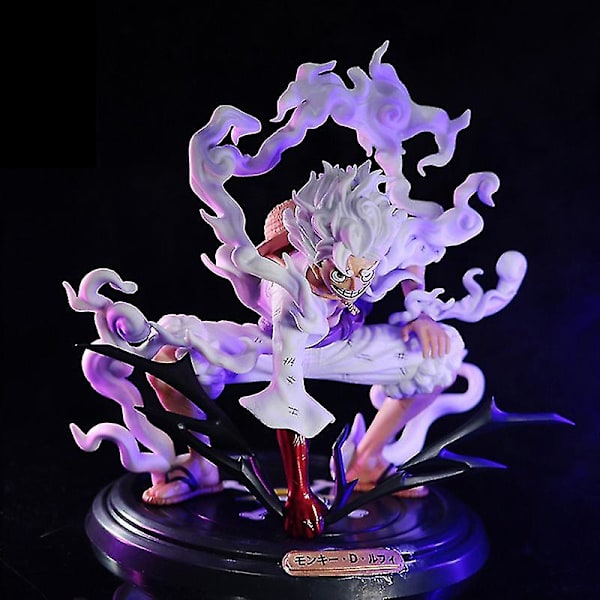 One Piece Luffy Gear 5 Anime Figurer Nika Sun God Pvc Action Figurine Model Doll White