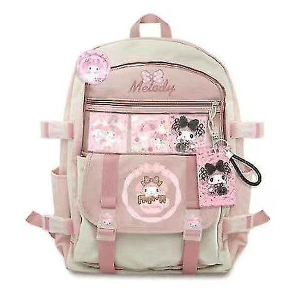 Ny Sanrio Kuromi Ryggsäck Axelväska Pompompurin My Melody Studenter Skolväska Stor kapacitet Tecknad Söt Skolväska type4 41cm x 31cm x 13cm