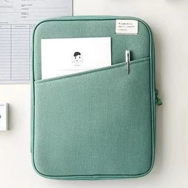 Tablettväska Bärväska Case ärm Skyddande foderväska Fodral för Macbook Ipad Notebook Green 11 Inches