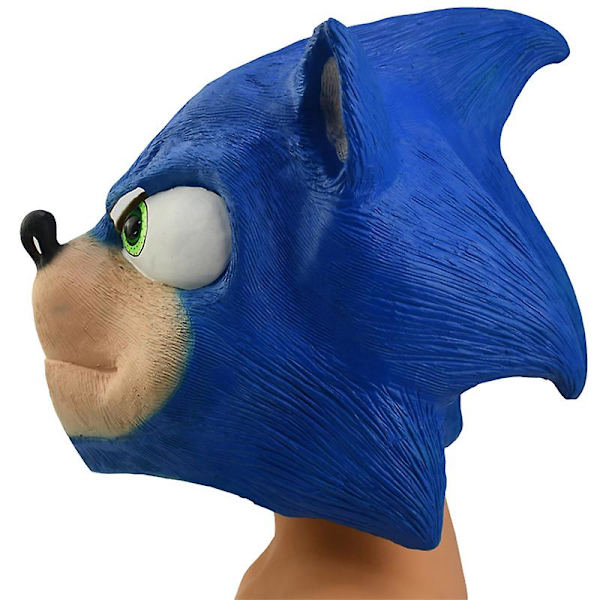Sonic Mask Latex Huvudbonader Party Dress Up Rekvisita