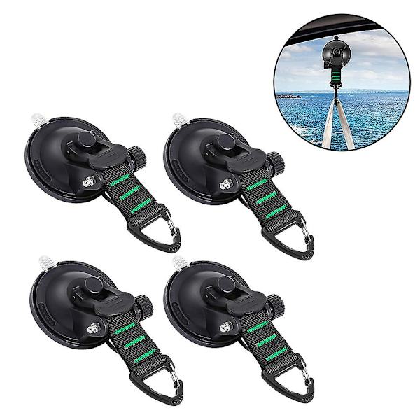Kraftiga sugkoppar 4 stycken med krokar Uppgraderad bilcamping Sugkopp Camping presenning Tillbehör med fästkrok Stark power Green none