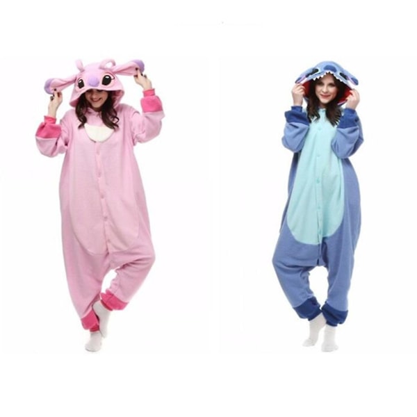 Vuxen Barn Onesie Animal Pyjamas Cosplay Kostymer Party Hemkläder blue 100(95-105CM)