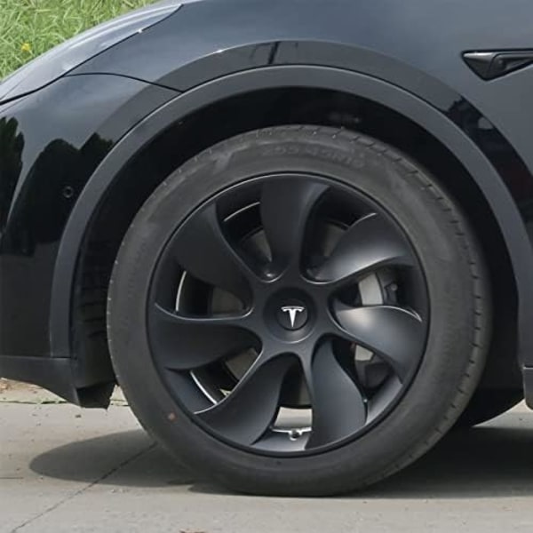 Tesla Model 3 YSX Center Cap Hjul Cap Kit Lugg Mutter Cover Silver Matt (4 Nav Center Cap + 20 Lug Mutter Cover) Tesla Tillbehör matte black
