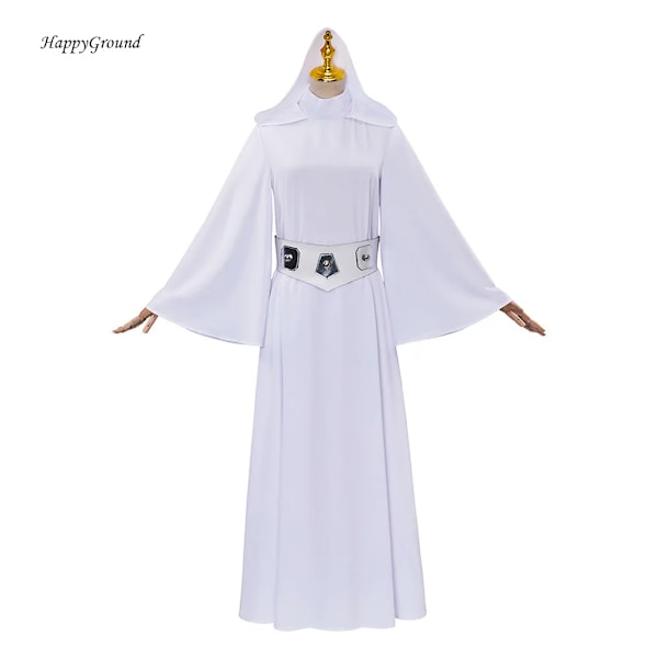 Leia Cosplay Kostym Fantasy Princess Klänning För Kvinnor Flickor Förklädnad Kläder Halloween Karneval Dräkt L Costume 1