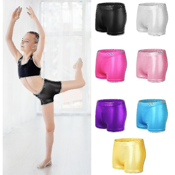 Flickflackshorts för flickor, gymnastikshorts för balett Pink 130cm