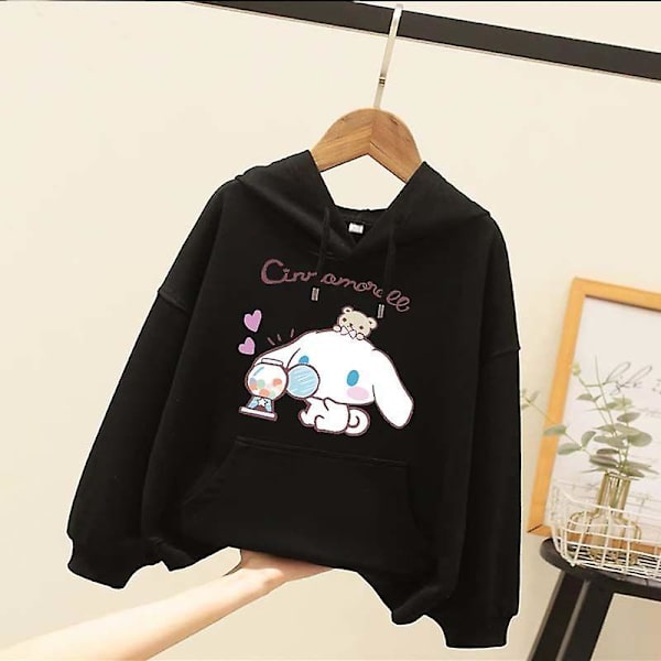 Sanrioed Plysch Anime Cinnamoroll Melodi Tecknad Barntröja Kawaii Baby Boy Girl Sweatshirt Pullover Rock Barn Kläder Present 120 BM-114VFGHJ