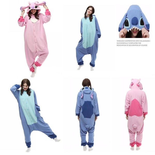 Vuxen Barn Onesie Animal Pyjamas Cosplay Kostymer Party Hemkläder pink 140(135-145CM)