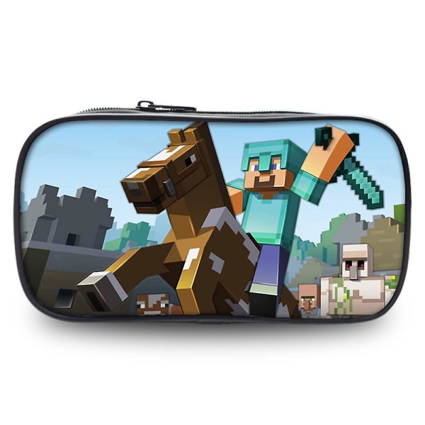 Barn Minecraft printed case Pennpåse Dragkedja Gåvor D