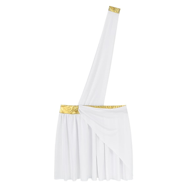 Antik grekisk gud gladiator kostym herr en axelrem gladiator kjol halloween tema fest toga mytologi cosplay dräkt B White S