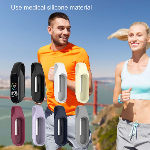 Hopeup Armband All Match Hudvänlig Silikon Watch Protector Armbandsrem för Xiaomi 3/4/5/6 Black none