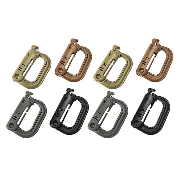 8 st Klätterknapp Karbinhake Professionell Heavy Duty Klätterkarbin Assorted Color 5.5X3.7X1cm