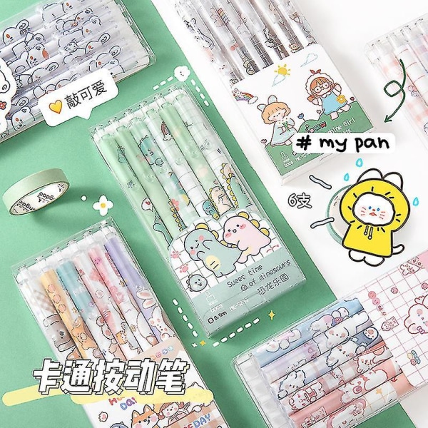 Yh-6st Pennor Kawaii Brevpapper Brevpapper Pennor Skolmaterial Brevpapper Kawaii Brevpapper Söt Brevpapper null none