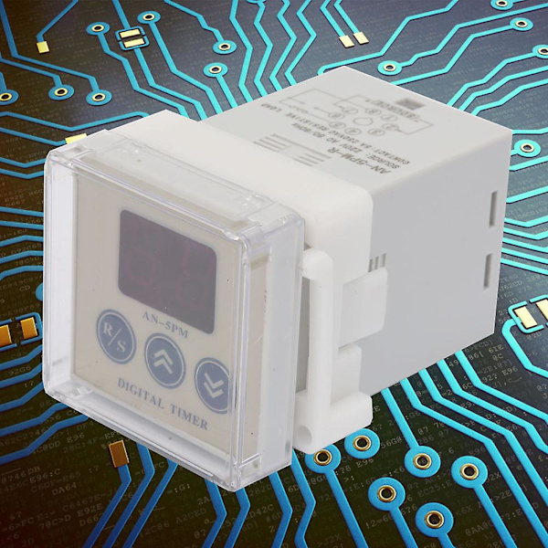 An-5pm-r AC 220v Power On Delay Timer Digital 8-stifts tidsrelä med larm null none