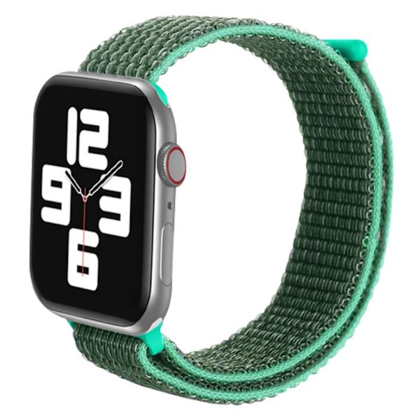 Apple Watch 41 mm / 40 mm / 38 mm rem vävd nylon justerbar grön