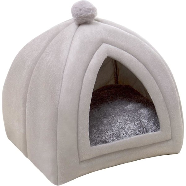 Kattsäng Grotta Tvättbar Varm Katt Hus Husdjur Hund Grotsäng Pet Cave Igloo säng Katt Tältsängar för innekatter Små hundvalp , M S