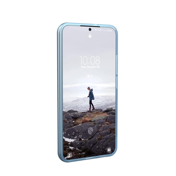 [U] av UAG Designad för Samsung Galaxy S22 Ultra Case Clear Ice Lucent Slim Fit Lätt Snygg Transparent Slagtålig skyddande cerulean galaxys22plus[6.6-inch]
