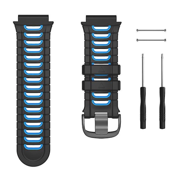 Klockarmband för Forerunner 920xt silikonrem Andas färgglad ersättningsarmband Mjukt sportarmband + verktyg black sky blue For Forerunner 920XT