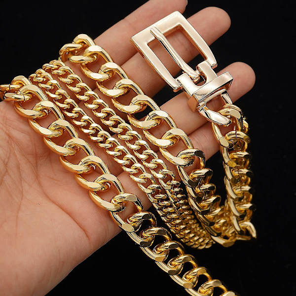 Kedjebälte För Kvinnor Flickor Guld Metall Midjekedja Multilayer Chunky Chain Bälte För Klänning
