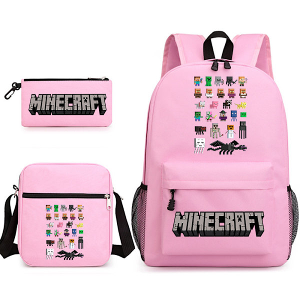 Min värld skolväska utskrift tre delar set Rosa ~ 5