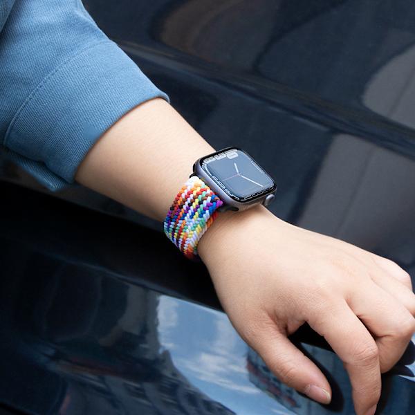 Lämplig för Apple Watch Band 7-6se  38/40/41mm-48#White Rainbow