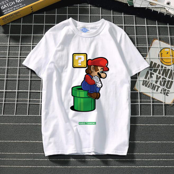 Mario anime perifer T-shirt för män och kvinnor T-shirts 18# 18# Children's 3XL