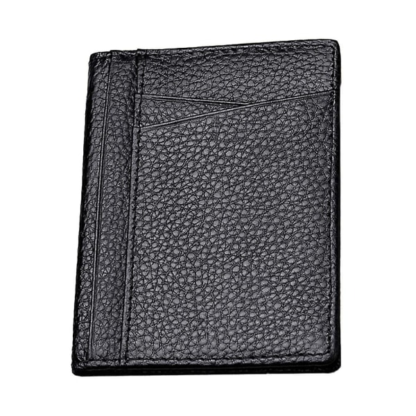 Korthållare Plånbok För Kvinnor/Män Med ID Fönster Myntväska Gåvor Smal Minimalistisk Liten Plånbok, 10,5*8,2 cm black
