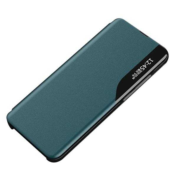 For Honor 90 Lite 5g/x50i 5g View Window Phone case Pu Läder Stötsäkert Stand Cover Green