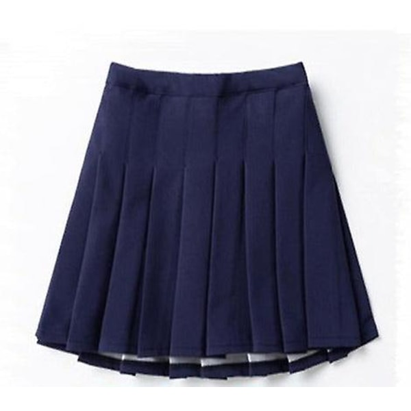 Chic Harajuku student plisserad kjol - navy 150