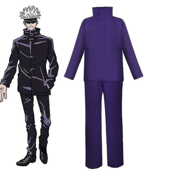 Anime Jujutsu Kaisen Cosplay Kostymer Itadori Yuji Gojo Satoru Kugisaki Nobara Zenin Maki Unicompatible Withm Suit Gojo Sa to ru Purple XXL