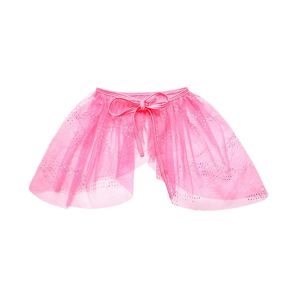 Frozen Elsa Anna flickbaddräkt Tyllkjol Mermaid Tail Bikini 4st set Badkläder Rose Red 7-8 Years