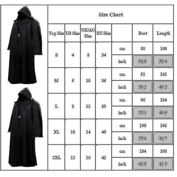 Star Wars Jedi Darth Vader Kappa Cape Cosplay Kostym Fancy Carnival Party one size one size