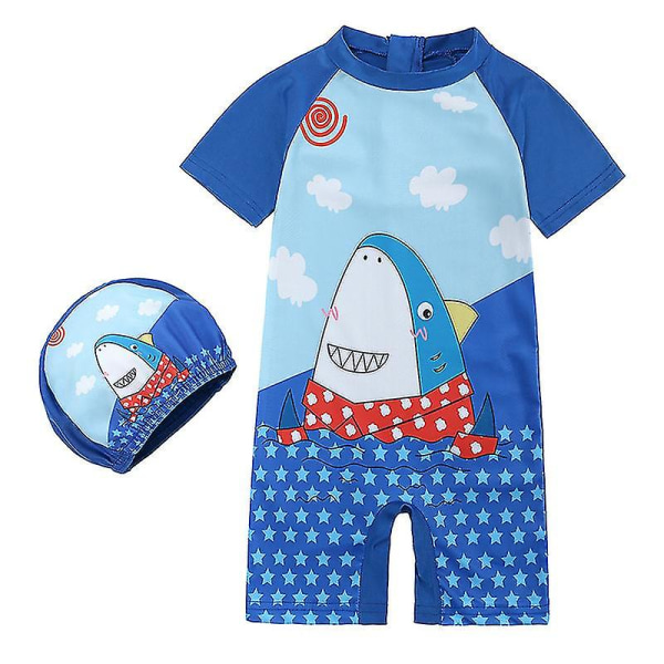 Barn Pojkar Flickor Dinosaurie Baddräkt One Piece Sunsafe Swimwear Simdräkt HY20081B L