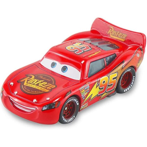 Filmbilar 2 3 Karaktärer Lightning Mcqueen & The King & Chick Hicks & Mack Lastbil Farbror Metal Formgjutna leksaksbilar Fordonsmodell för barn Födelse Mcqueen 1 none