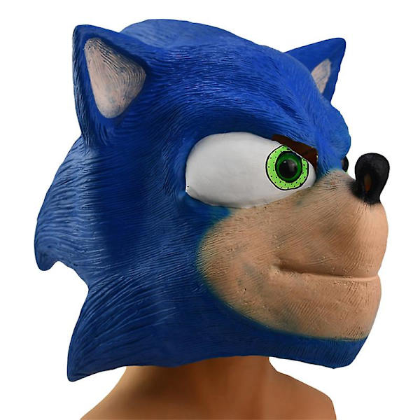 Sonic Mask Latex Huvudbonader Party Dress Up Rekvisita