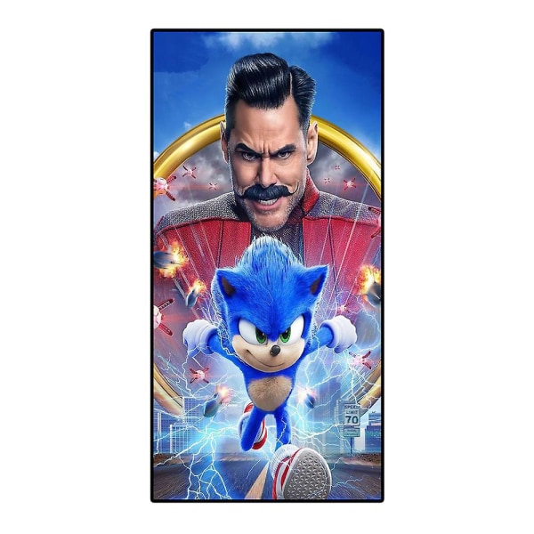 Sonic Beach Handduk Digital Print Fleece Material 160*80cm sytle-B