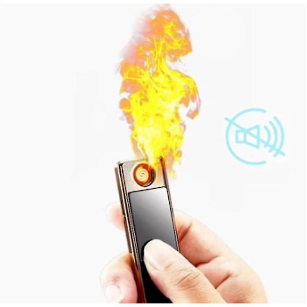 Vindtät USB Arc Lighter, Giger Lighter, Slim Profile Coil Lighter gold none
