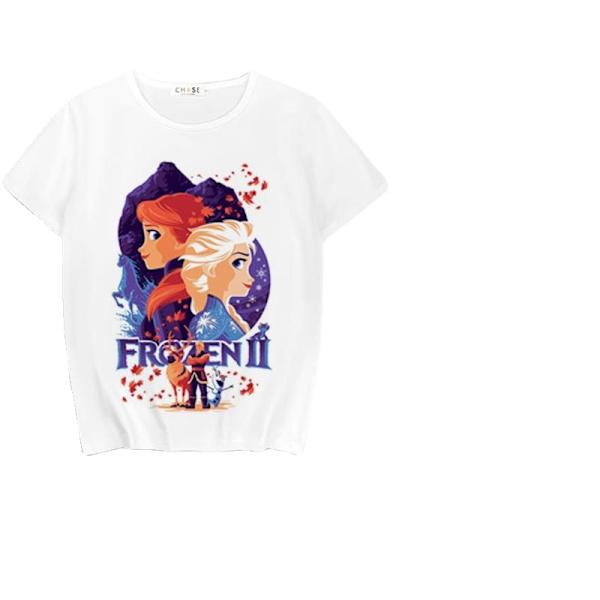 Frozen Elsa Print Kortärmad Style J M