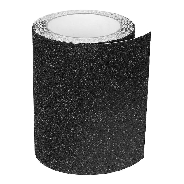 Självhäftande halkskyddstejp för trappor, friktion, slipmedel för säkerhet, trappstege, inomhus, utomhus, hög dragkraft, 15 cm x 5 m, svart null none